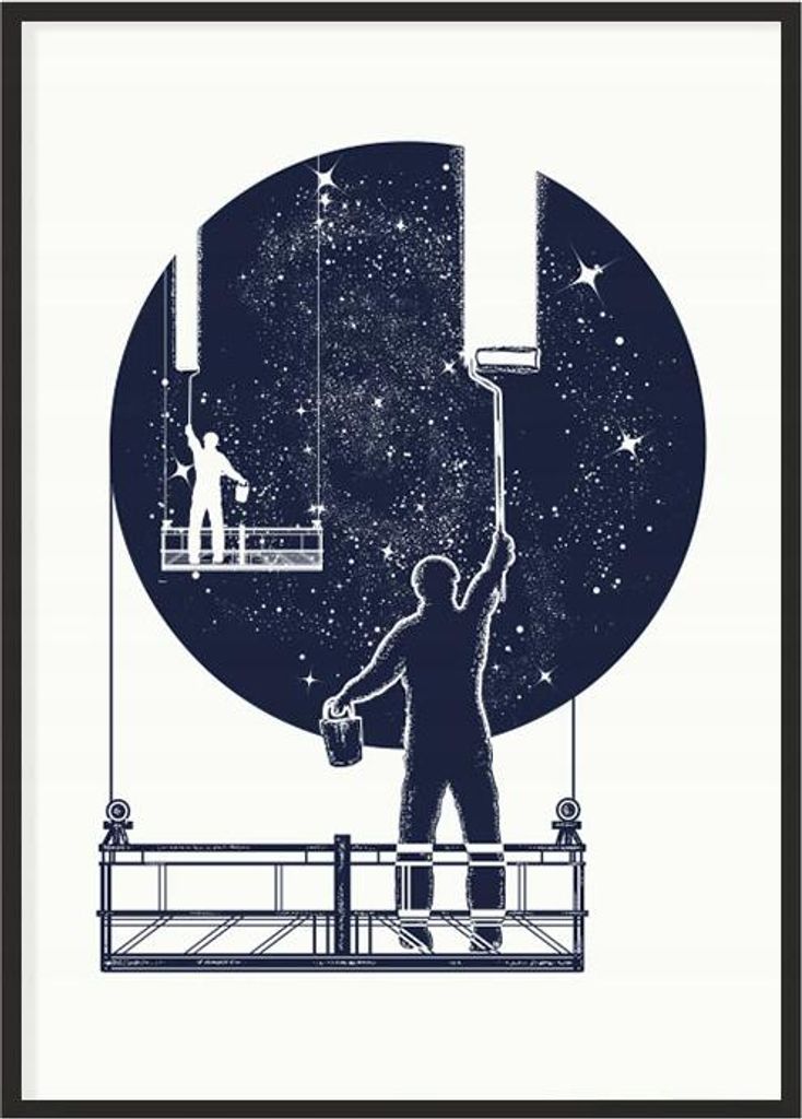 Bild Poster im Rahmen 53x73 cm Nacht P1097