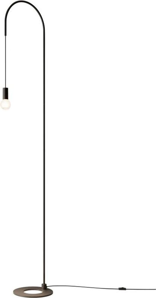 Zafferano - Filo Stehleuchte, 200° schwenkbar, lackiertes Metall, E27-Glühbirne max. 60 W enthalten, H 231 cm - Schwarz