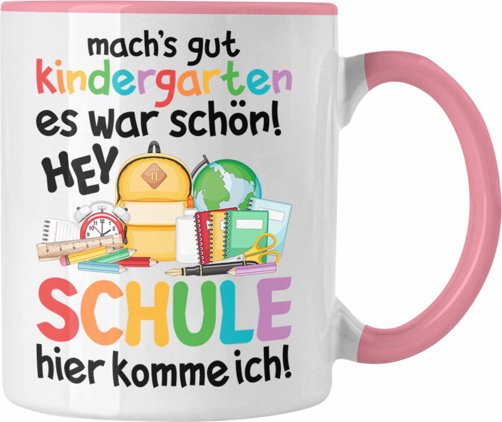 Trendation - Schulkind 2023 Einschulung Mädchen Junge Geschenk Schultüte Tasse Schulstart Erster Schultag Schuleinführung Schulanfang Geschenkid...