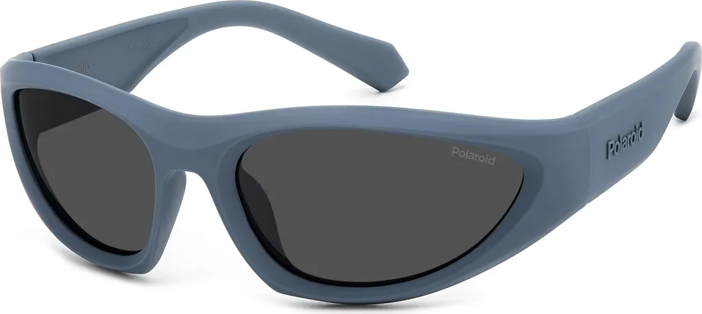 Polaroid PLD 2165/S Lunettes de Soleil Bleu Mat Verres Gris Polarisés 59mm