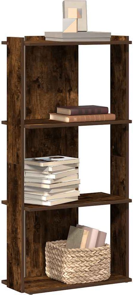 Maison Exclusive - Bücherregal 3 Böden Räuchereiche 60x30x120 cm Holzwerkstoff