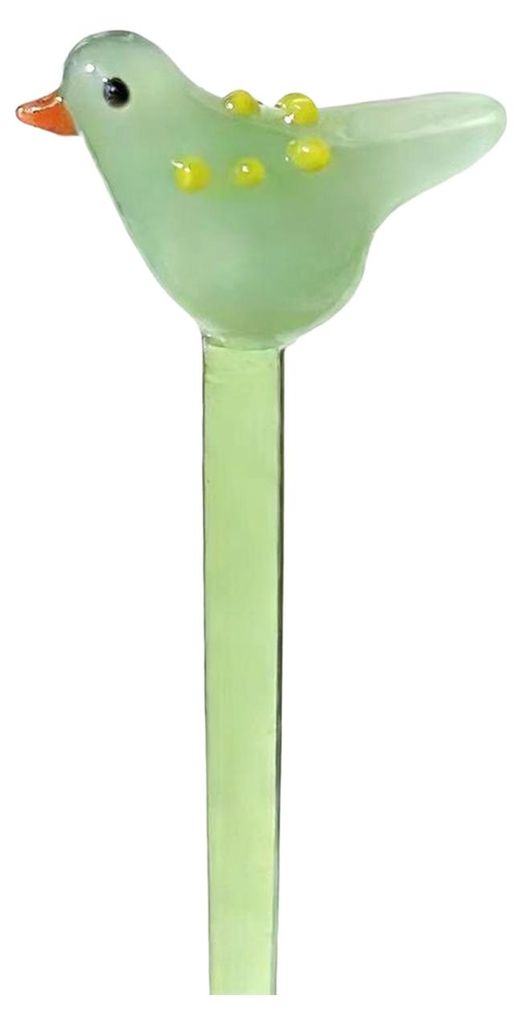 Handgefertigte Mini-Tierfigur aus Glas, Kunstkristall, kleiner Vogel, Schmetterling, Biene, Ornament mit Stiel, für die Tischdekoration zu Hause o...