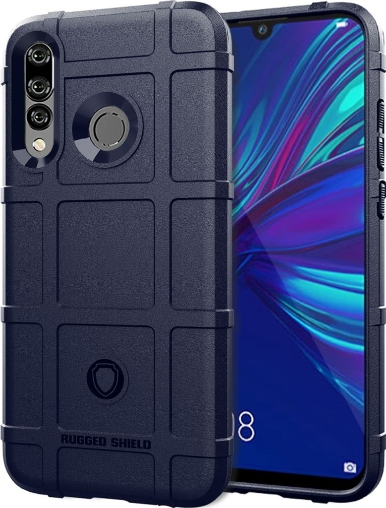 Mobigear Rugged Shield Huawei P Smart Plus (2019) Hülle Flexibles TPU Backcover Stoßfest - Blau