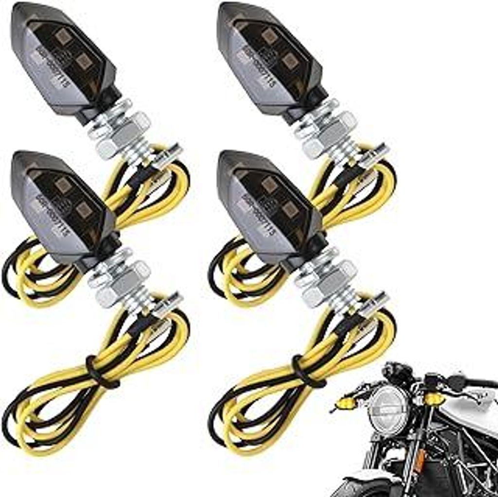 4 Stück LED Blinker Motorrad 12V Mit E Nummer, Mini 5 LED Motorrad Blinker E , IP65 Wasserdicht Blinkerlicht Universal Für Blinkers Motorrads Mop...