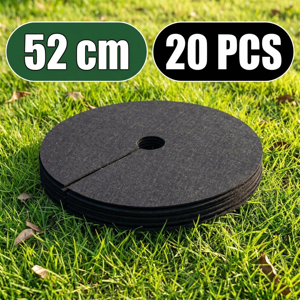 Tessuto pacciamatura rotondo 32/42/52 cm – anello antierba Immagine del prodotto 