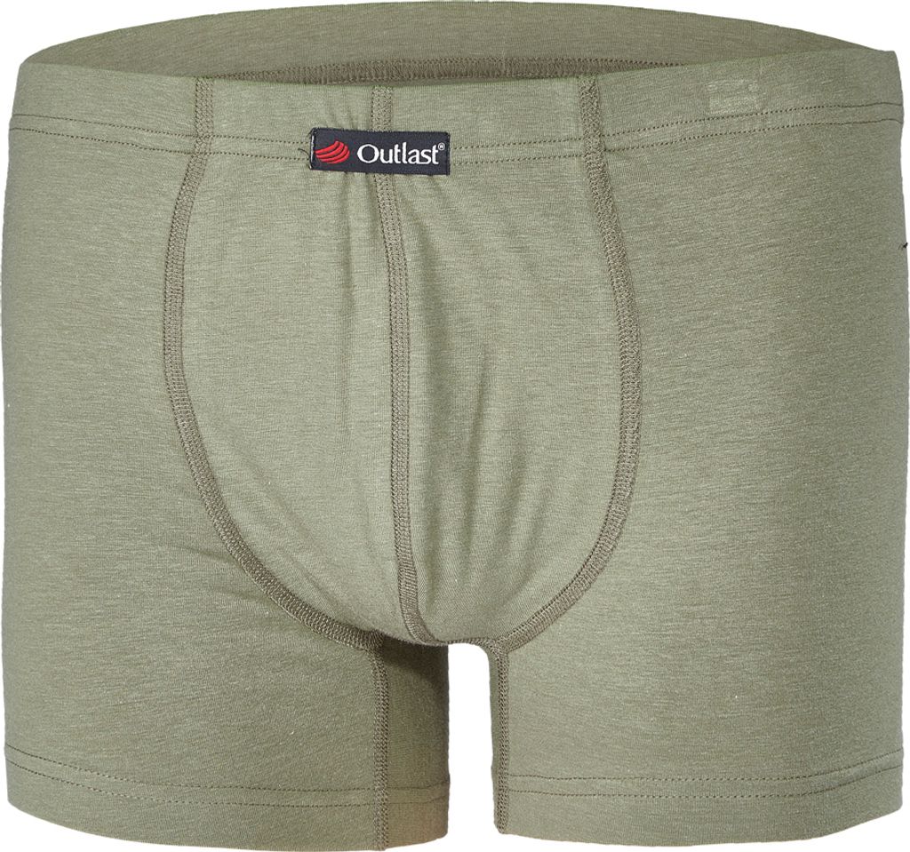 Herren Boxershorts mit Flachnähten dünn Outlast® - khaki, Produktbild 