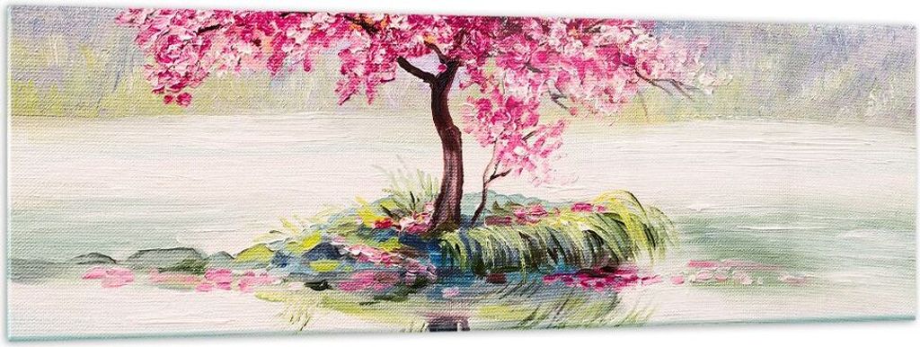 Bilder auf glas - Baum Abstraktion - 160x50cm - Glasbilder - Wandbilder - Kunstdruck - zum Aufhängen bereit - Wanddekoration aus Glas - Glas Bilde...