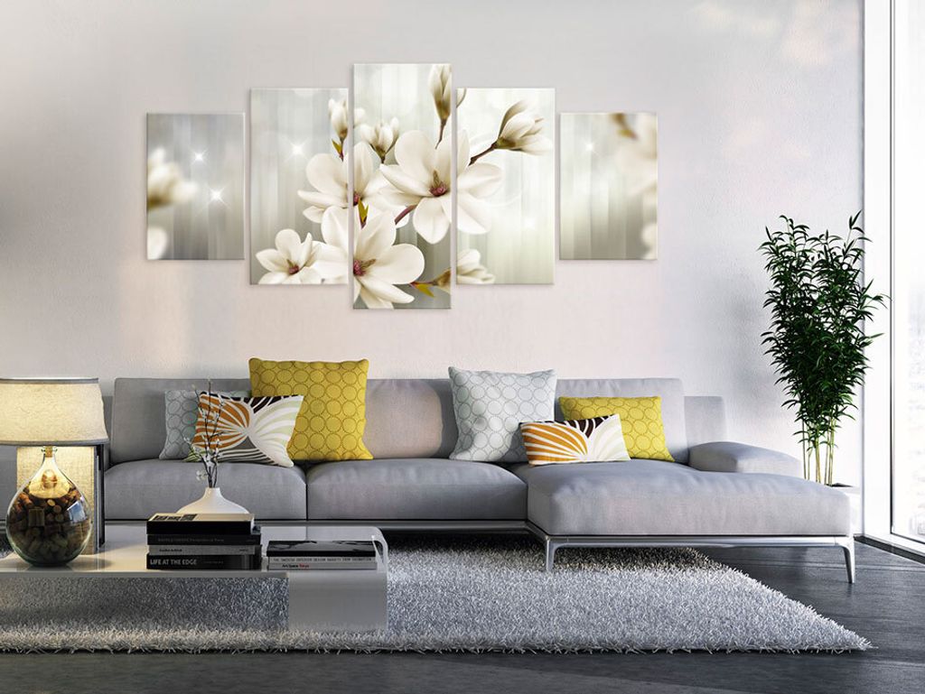 Tableau acoustique Fleurs Magnolia 200 x 100 cm Tableau en Image du produit 