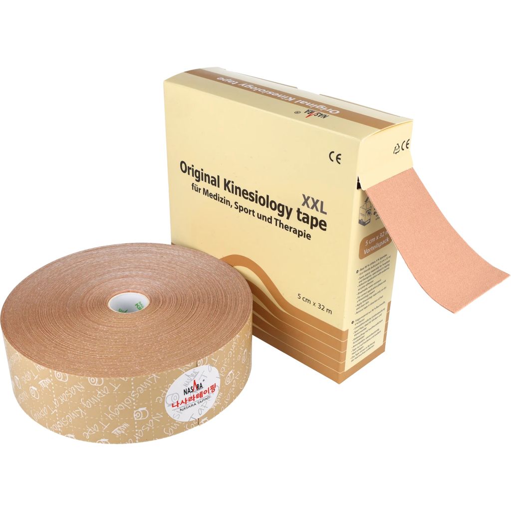 NASARA Kinesiologie Tape 5cm x 32m : Beige Farbe: Beige Produktbild 