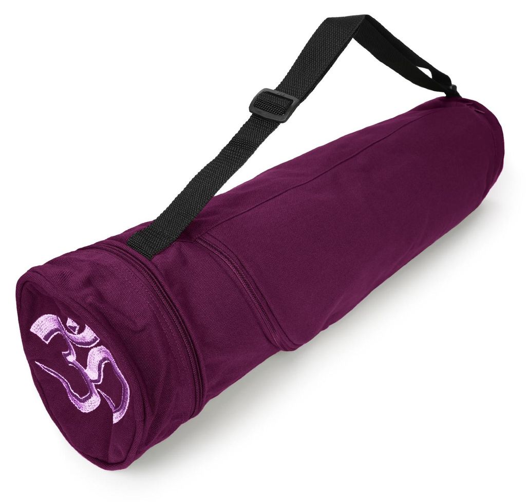 yogabox Yogatasche OM Baumwolle - aubergine 91 x 15 x 15 cm