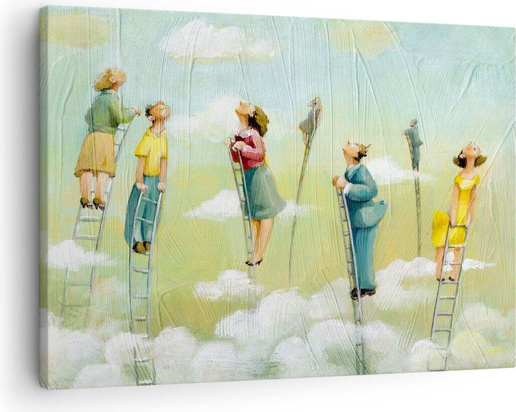 Bild auf Leinwand - Leinwandbild - Abstraktion modern - 70x50cm - Wand Bild - Wanddeko - Wandbilder - Leinwanddruck - Bilder - Kunstdruck - Wanddek...