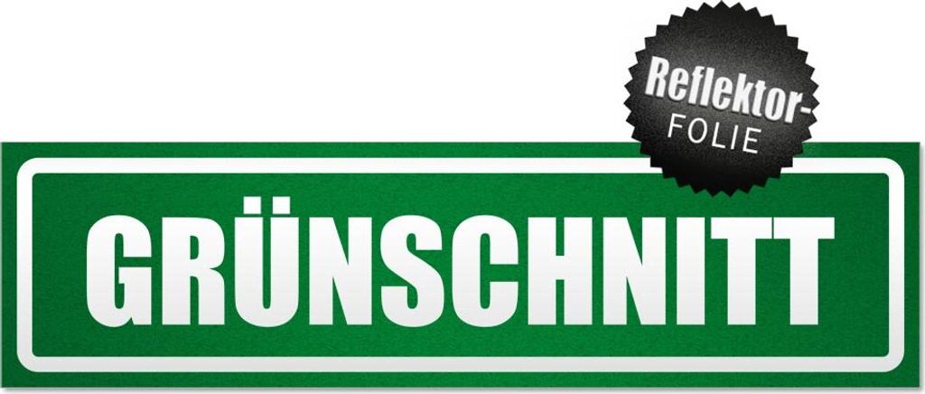 Grünschnitt invertiert Magnetschild Schild magnetisch