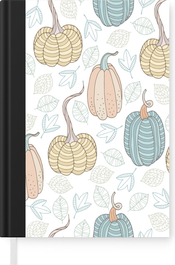 MuchoWow Notizbuch Tagebuch Haushaltsbuch Notebook A5 Kalebasse - Herbst - Muster - Notizblock - Notizheft - Notebook - Schreibblock - Papier
