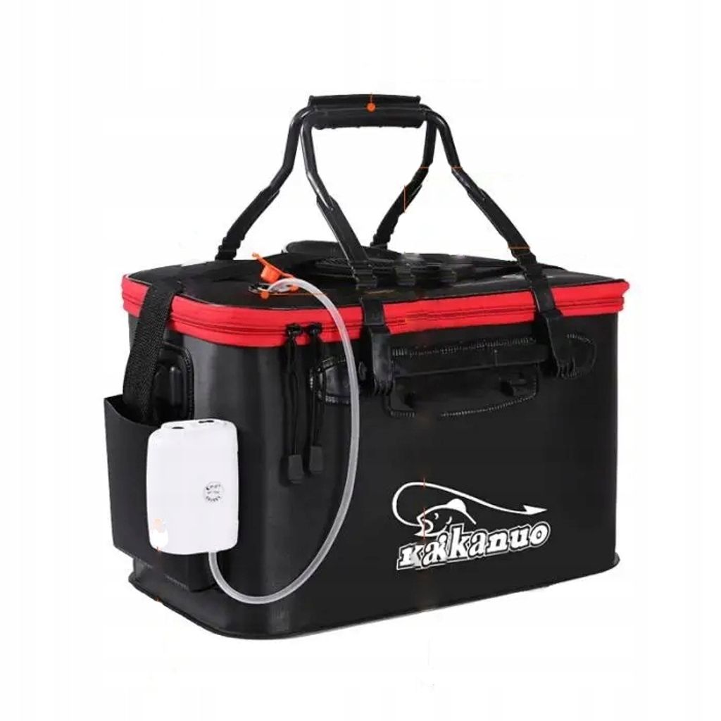 23L Fishing Bucket 40x24x24cm mit Sauerstoffpumpe für Produktbild 