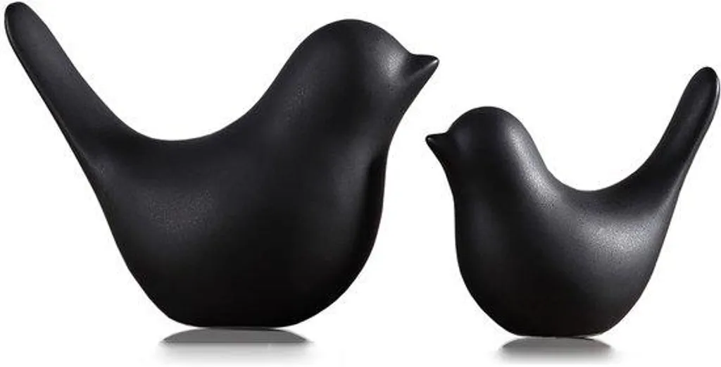 Statues décoratives noires en résine pour étagère de chambre et salon