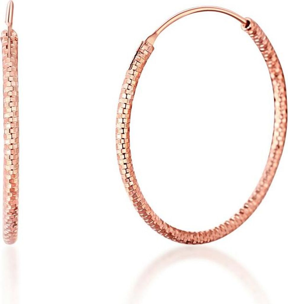 Bronze hoop earrings made of silver SVLE0204XD5RO - Diameter: 5 cm