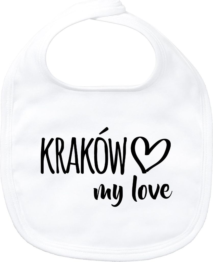 Huuraa Baby Lätzchen Kraków my love White Klettverschluss Baumwolle Latz Geschenkidee