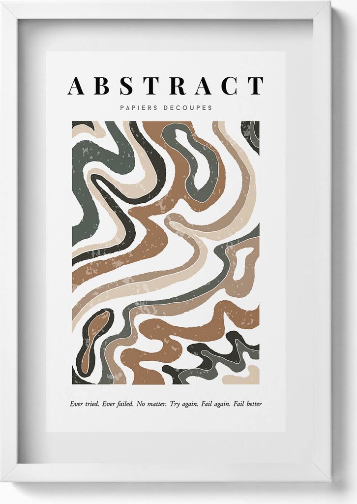 Gerahmtes Kunstwerk– Wandbild mit Rahmen – Gerahmtes Bild – Wanddekoration – 40x60 cm – Weiß