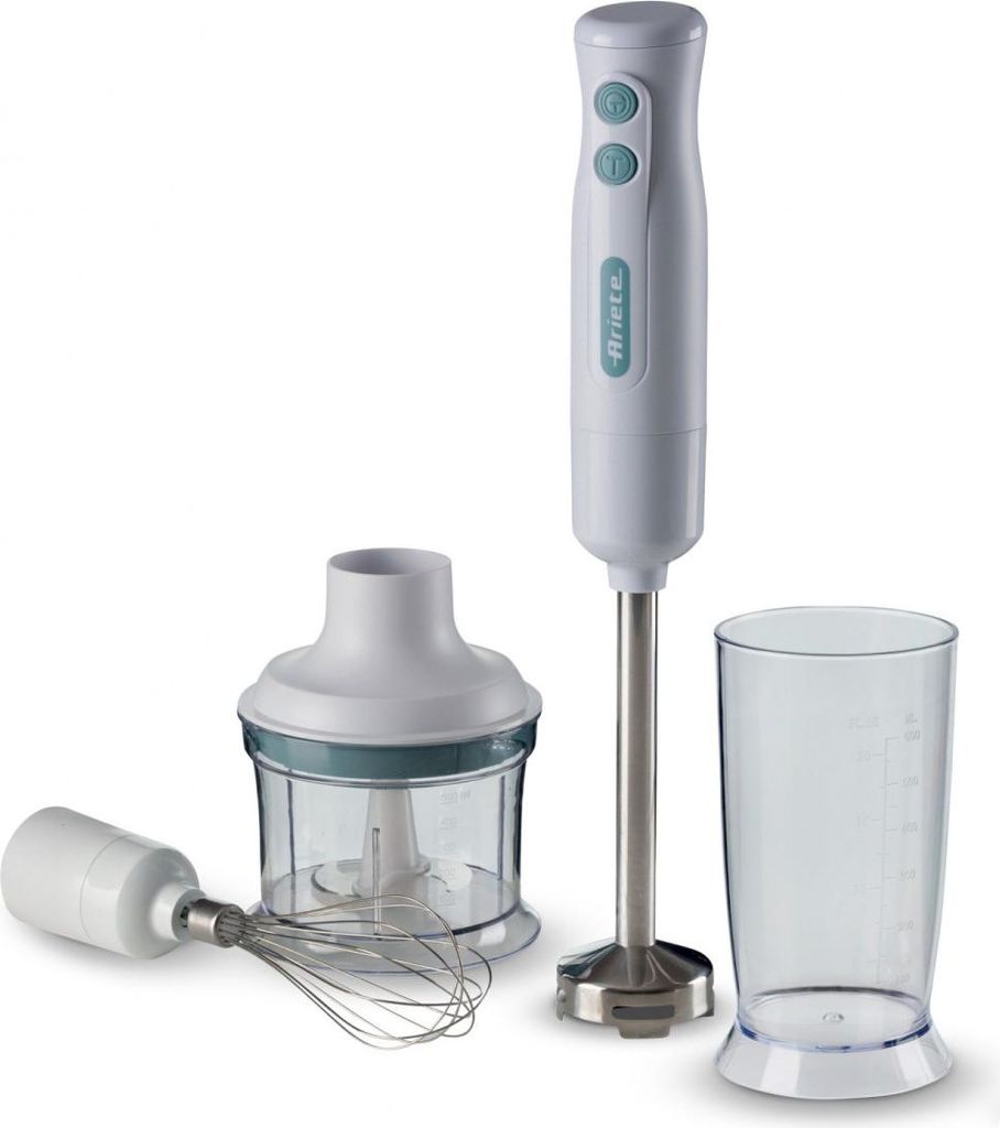 Ariete 601/1 Breakfast 3-in-1 Edelstahl-Stabmixer-Set 700 W weiß