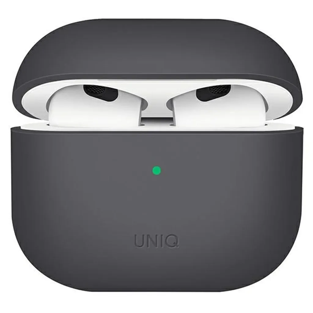 Custodia Uniq Lino AirPods 3 Silicone Grigio Ash - Protezione Premium