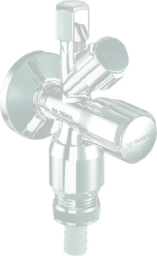 Robinet d'angle Schell combiné chromé DN 15 avec aérateur intégré - 4