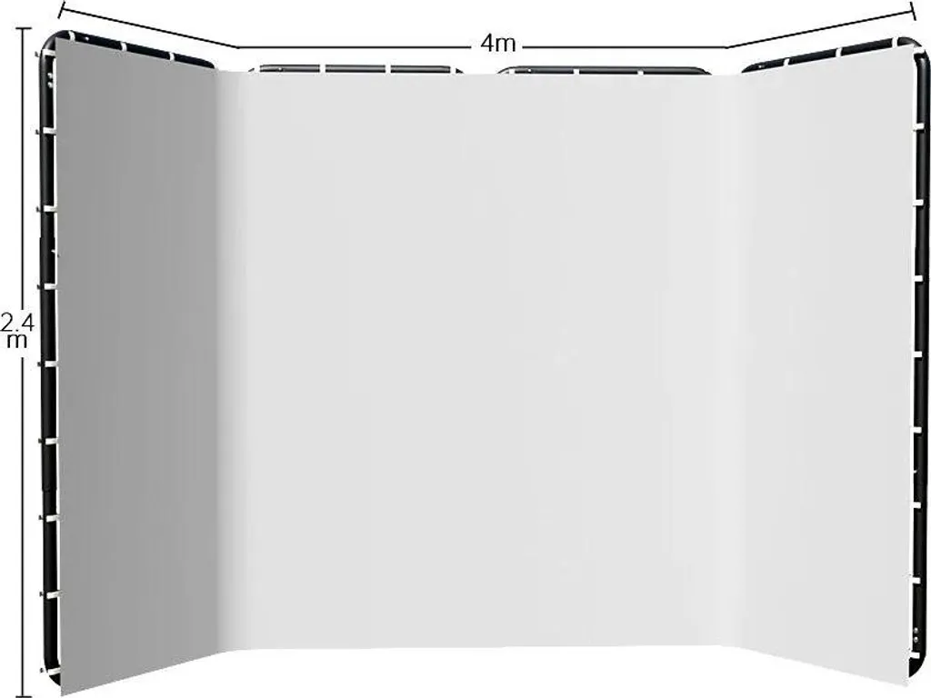 Fond blanc 240x400cm pour portrait et vidéo Youtube en mousseline