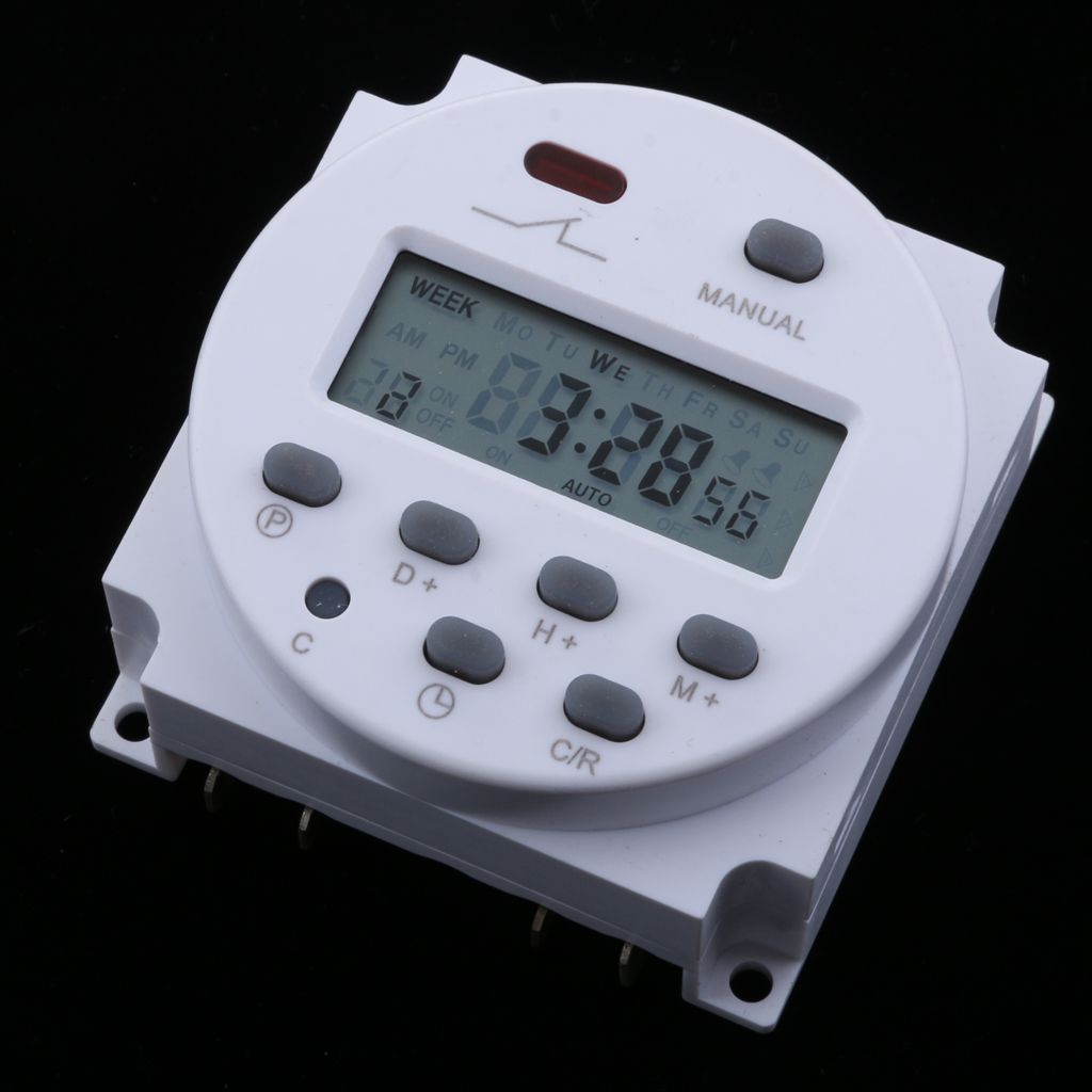 DC Programmierbare digitale Zeitschaltuhr für Zwischenrelais 12V AC 