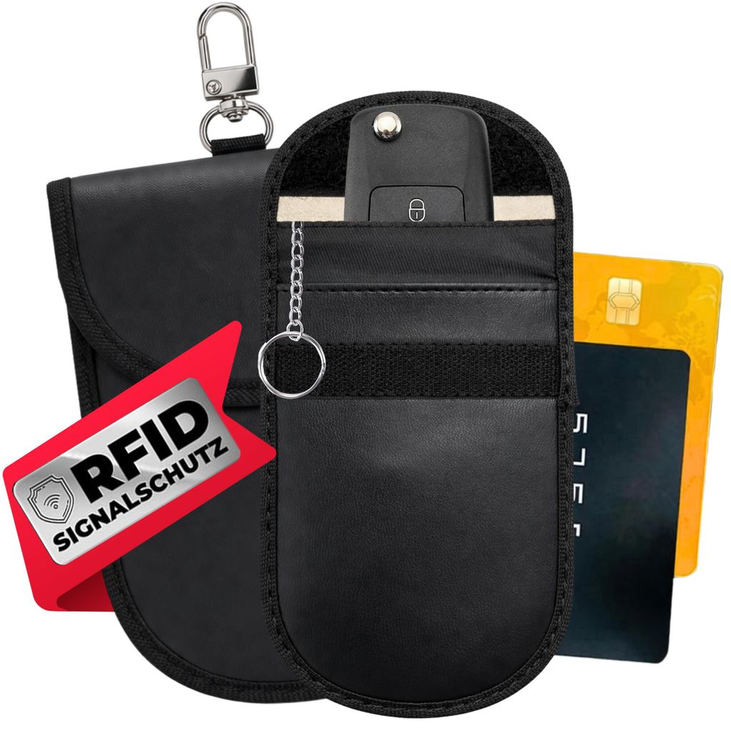2x Auto Schlüssel Keyless Go Diebstahlschutz RFID Blocker Tasche Etui Hülle
