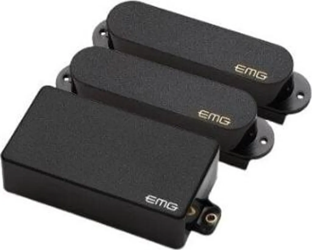 Kit micros guitare EMG SA/SA/81 BK avec électronique active noire