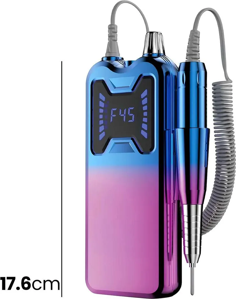 Avizar, lima per unghie ricaricabile 36W con display LED, blu/rosa - 4