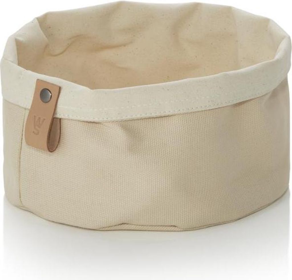 12x Brottasche Flip Baumwolle, Ø 20 cm, Höhe 12 cm, cream, Canvas