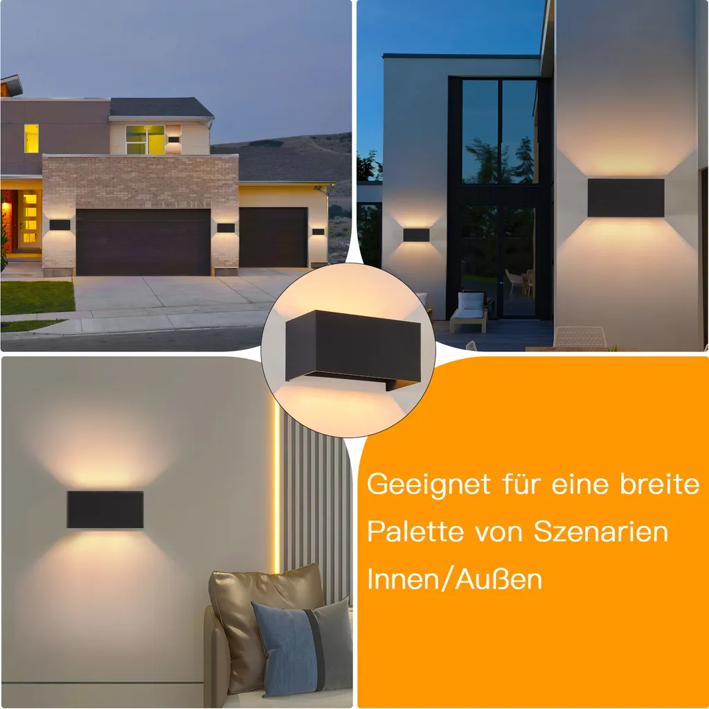 Éclairage Mural Jardin et Terrasse LED IP65 Applique Noire Design G9 - 9