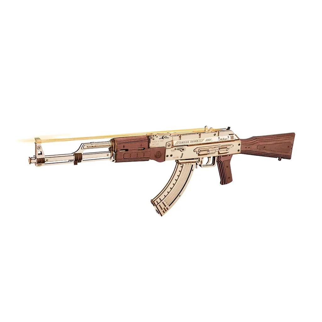 Idée Cadeau Homme : Casse-tête Bois AK-47 Maquette à Assembler 3D