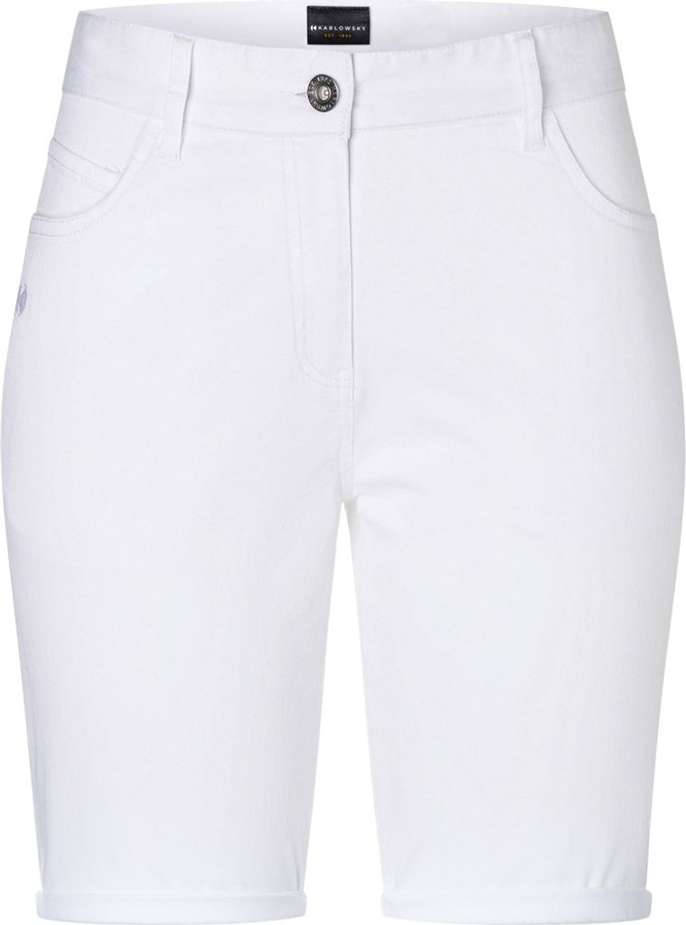 KARLOWSKY Damen 5-Pocket-Shorts CLASSIC-STRETCH Modern-Fit Weiß 52