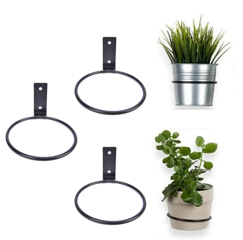 Anneau Porte-Pot Mural en Métal pour Plantes, Support de Pot de Fleurs 20cm
