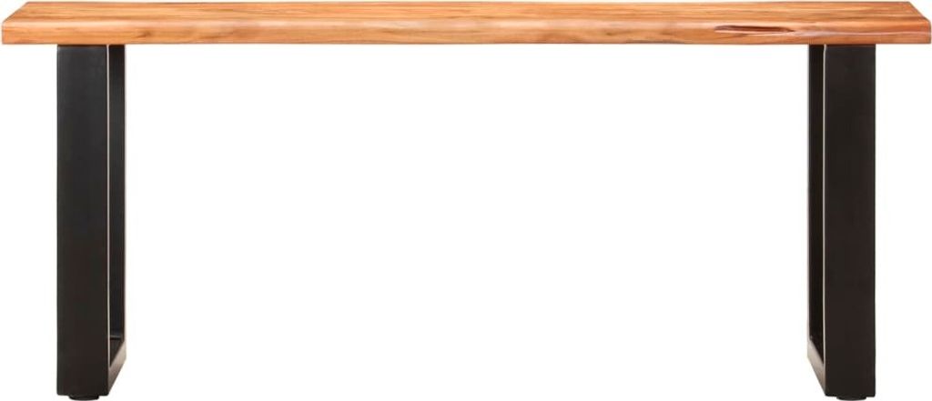 Panchina vidaXL con bordi naturali, 110 cm, in legno Immagine del prodotto 