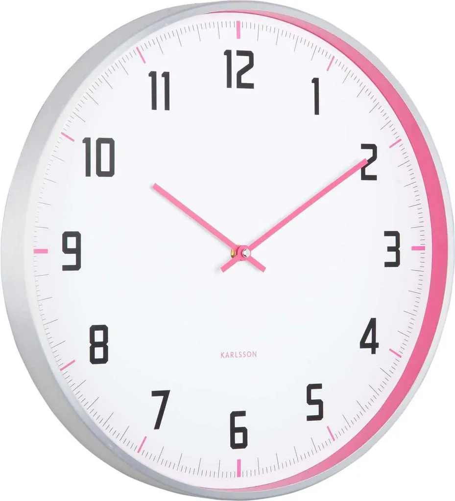 Horloge murale design KA5969BP : pendule moderne Karlsson en métal noir