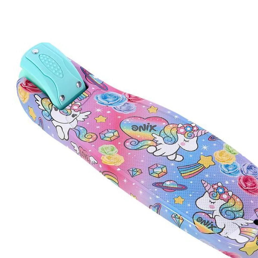 Trottinette enfant HLB15A Mint Nils Fun : roues LED et design robuste