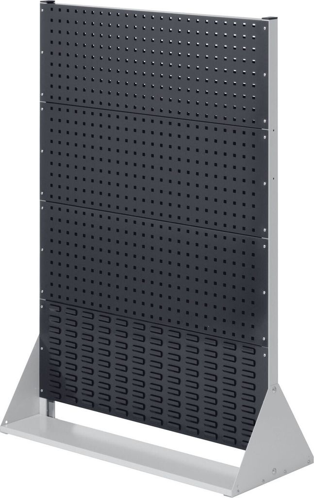 Kappes RasterPlan Stellwände einseitig Größe #4 - 3x Lochplatten 1x Schlitzplatte Anthrazitgrau RAL 7016