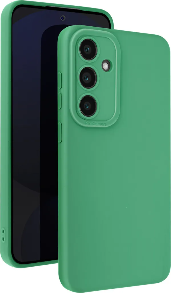 Cover S24 FE Avizar SoftGlow Verde: Stile Morbido e Super Grip
