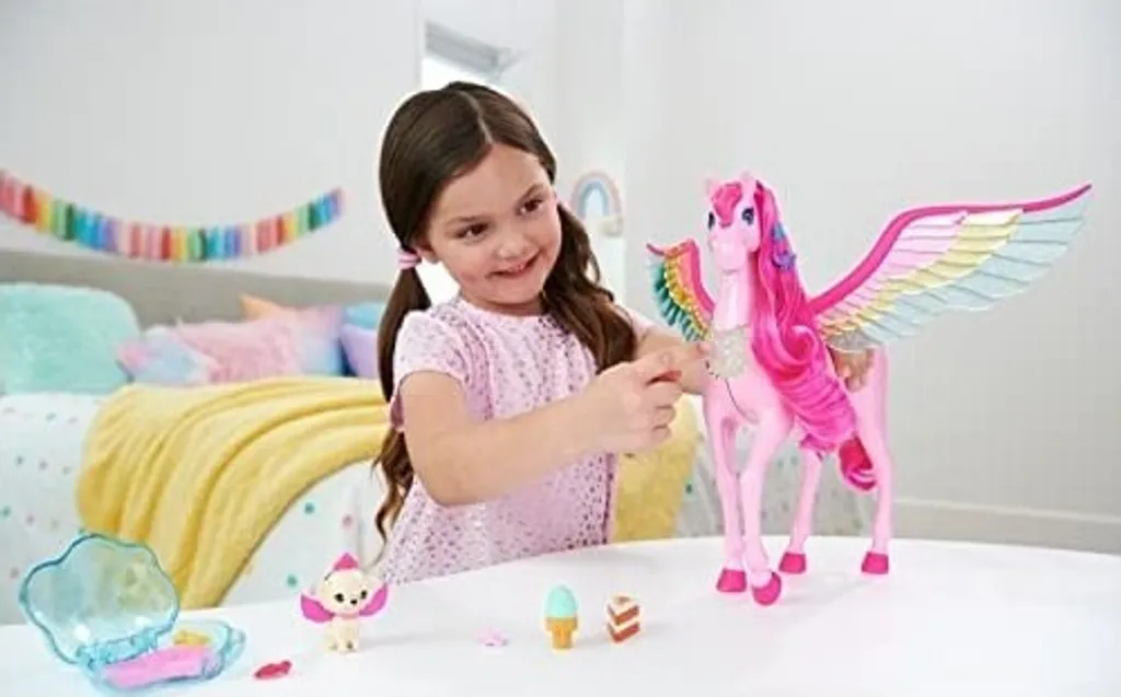 Grand cheval Barbie Un charme caché Pegasus pour stimuler l'imagination