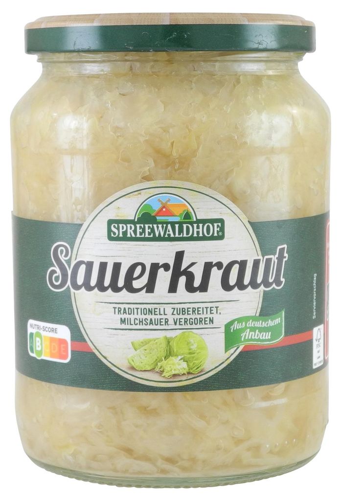 Sauerkraut vom Spreewaldhof (720 ml Glas) Produktbild 