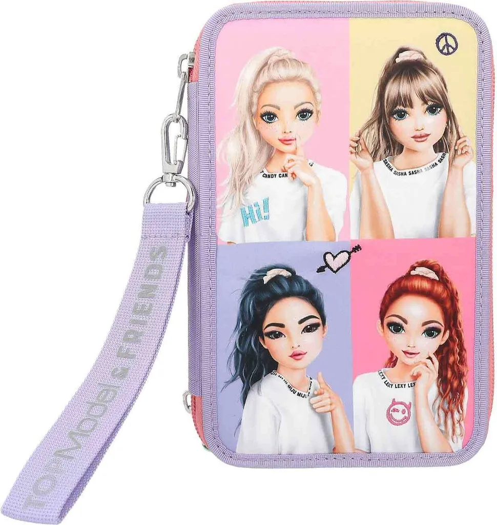 Depesche TopModel Trousse Scolaire 3 Compartiments Remplie Garnie