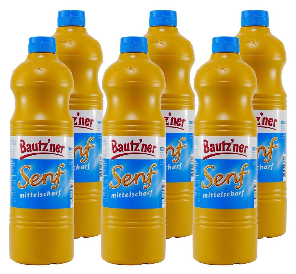 Bautzner Senf mittelscharf - 12x 1000ml Produktbild 