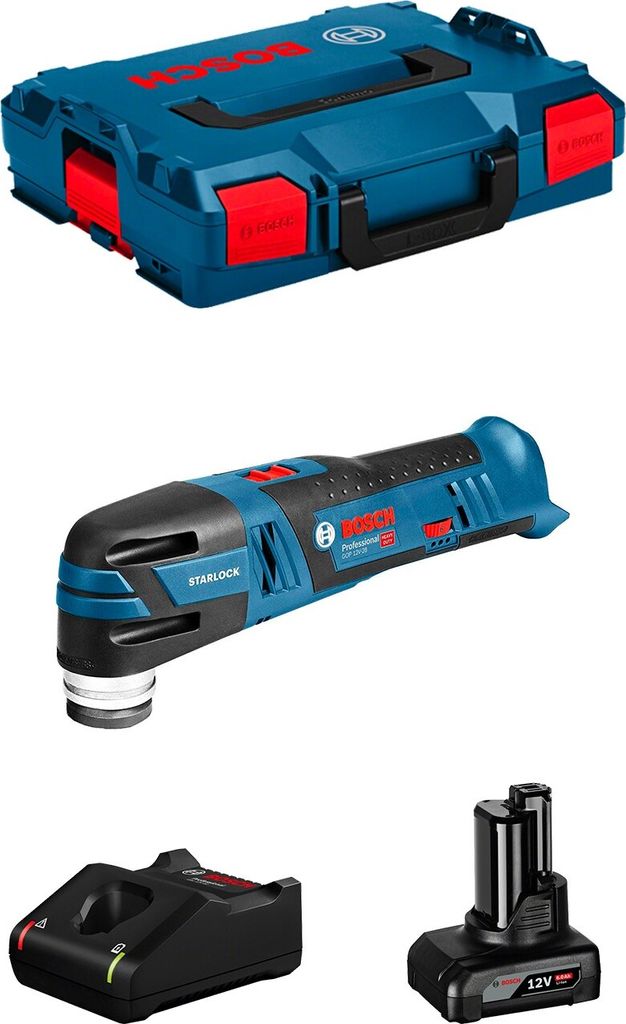 Multi-Cutter BOSCH GOP 12V-28 (1 x 6,0 Ah + GAL12V-40 + L-Boxx 102)