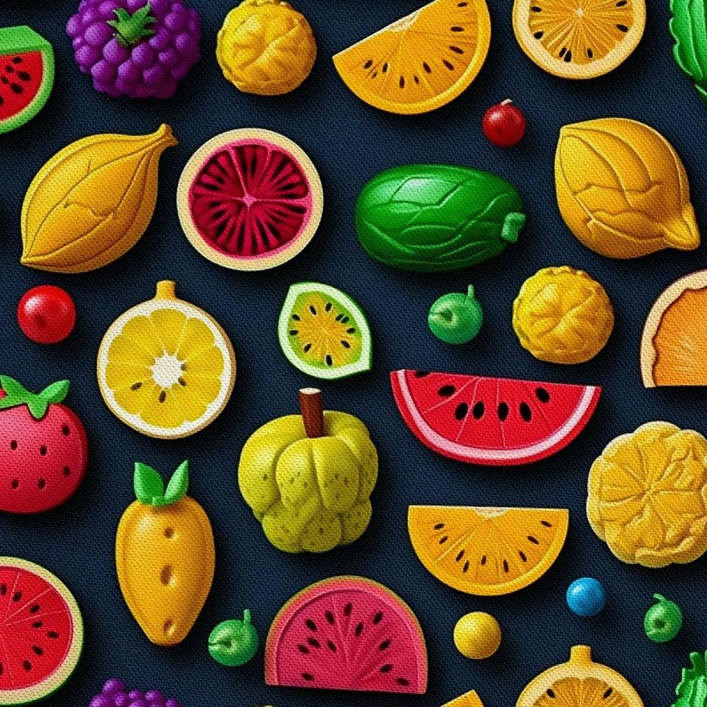 OUTDOOR DEKOSTOFFE OXFORD - Motiv Obst | DX6703