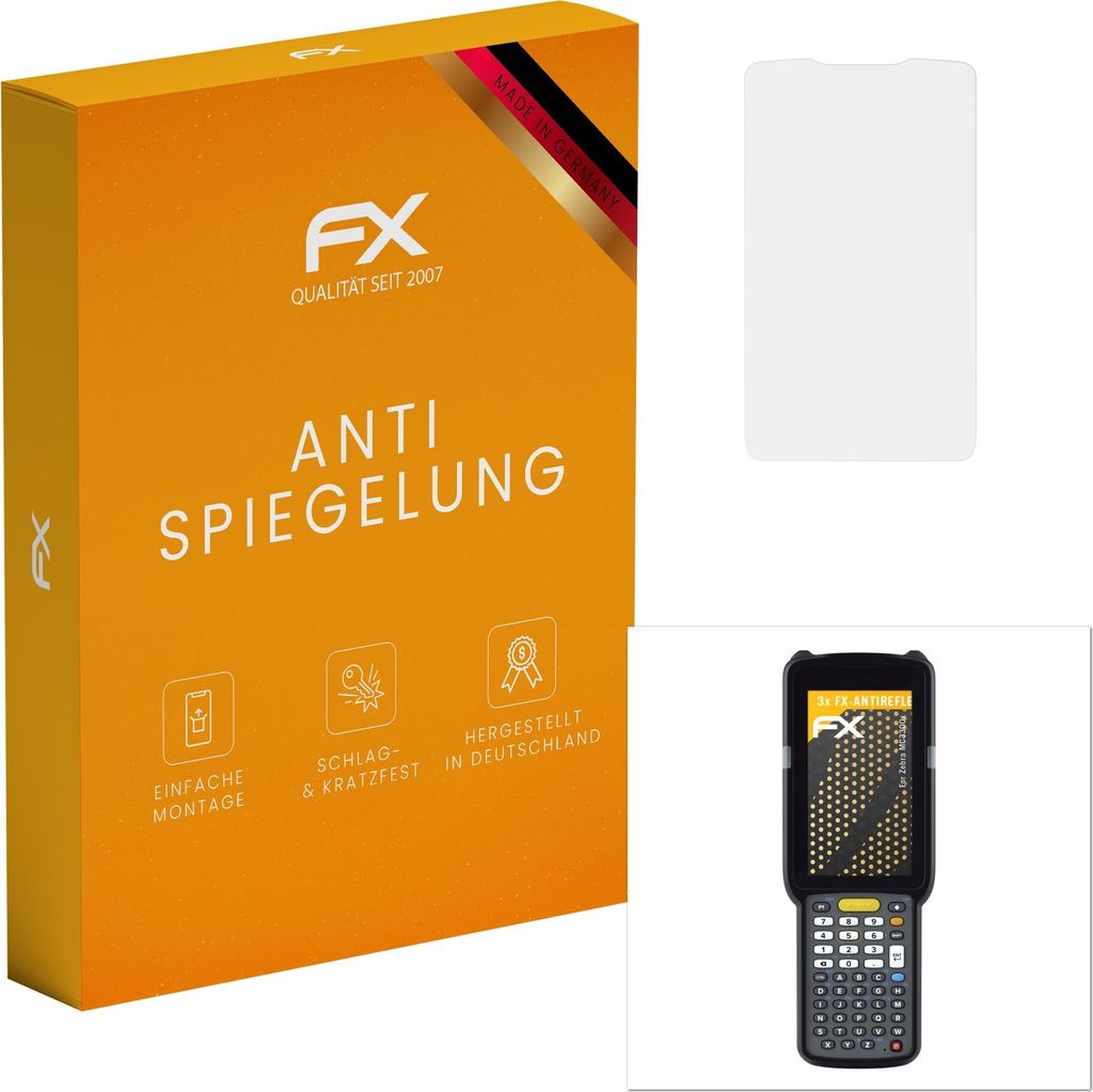 atFoliX FX-Antireflex 3x Schutzfolie kompatibel mit Zebra MC3300x Displayfolie