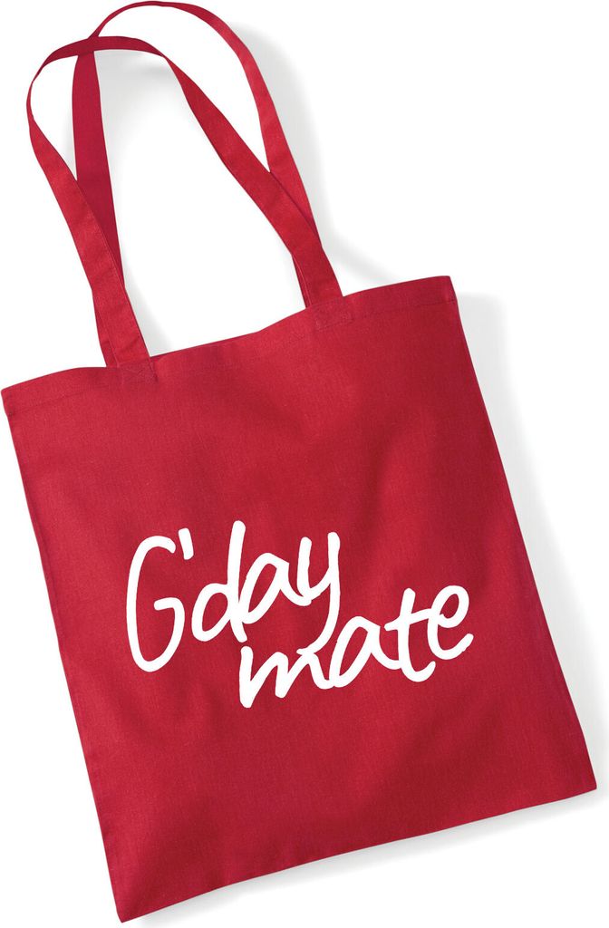 Huuraa Jutebeutel G`day mate Spruch 10 Liter Classic Red Produktbild 