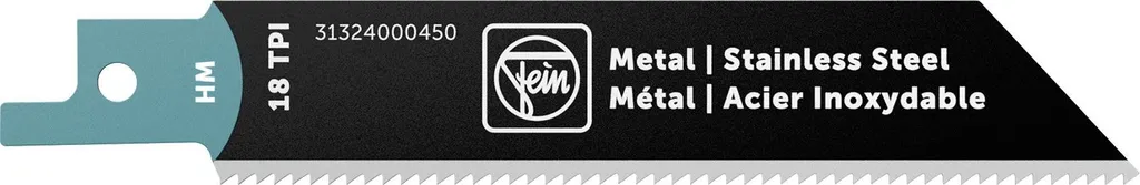FEIN 31324000450 Lame de scie à guichet HM 95 T18 MSS pour découpe nette