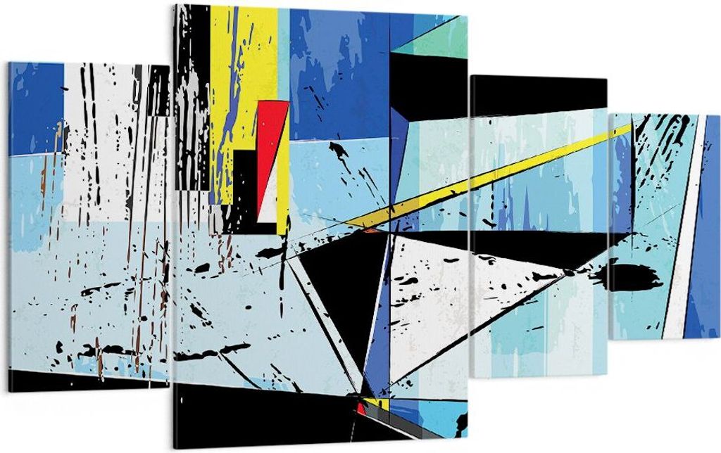 Bild auf Leinwand - Leinwandbild - Abstraktion modern - 160x90cm - Wand Bild - Wanddeko - Leinwanddruck - Bilder - Kunstdruck - Wanddekoration - Le...